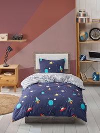 L'essentiel linge de maison Uzay - Azul oscuro, 140 x 200 cm